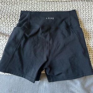 LSKD Women's Black Athletic Shorts